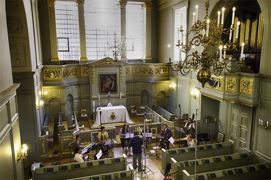 Recording in Queens Chapel, St James' Palace